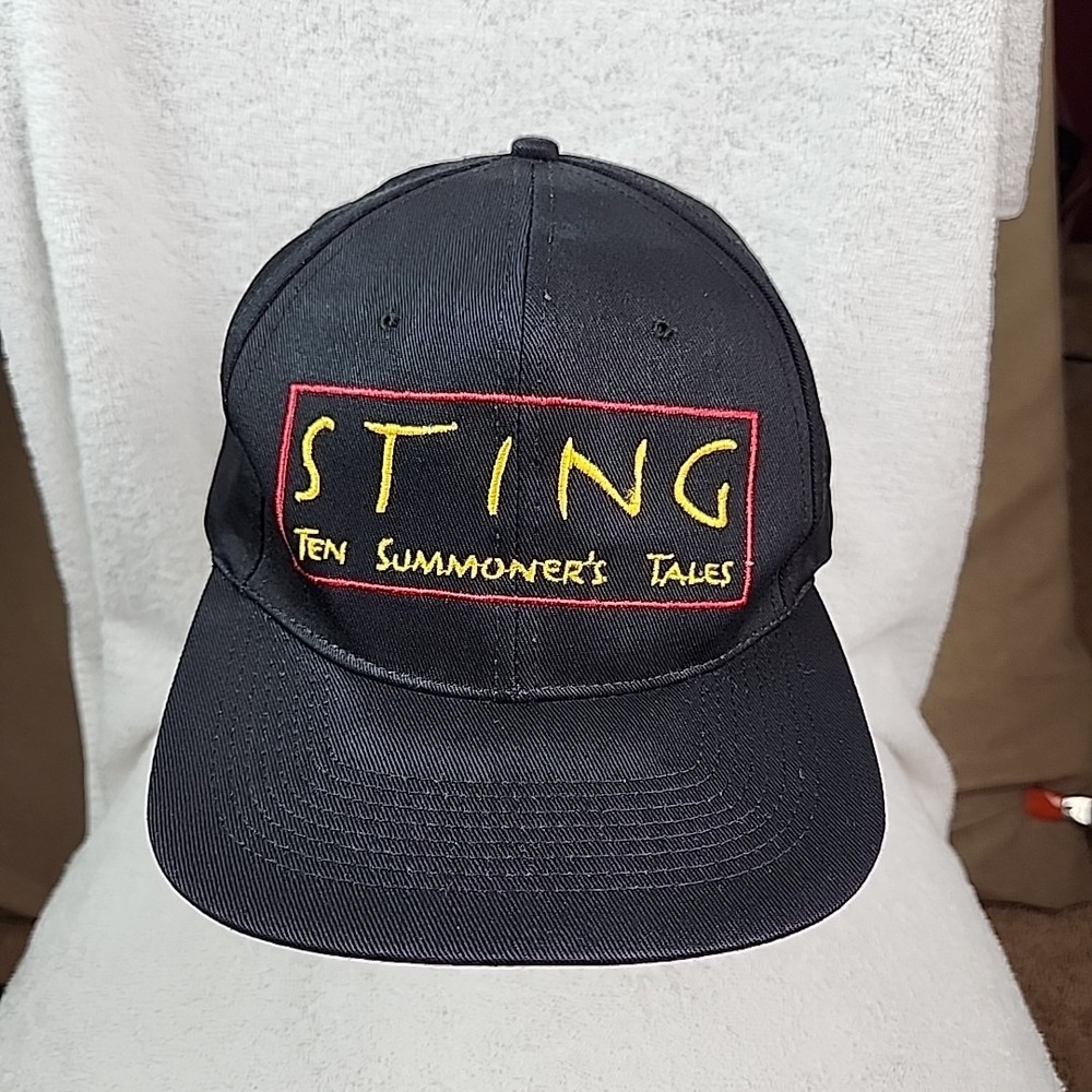 VTG Sting Ten Summoners Tales Concert Black Snapback Hat Cap 90s KC Taiwan